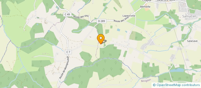 localisation de l'entreprise SCI DE LA COLLINE  SAMAZAN