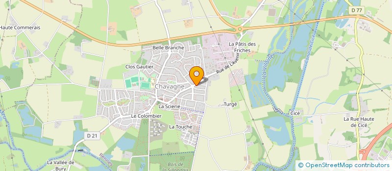 localisation de l'entreprise SCI DE LA COMBE BLANCHE  CHAVAGNE