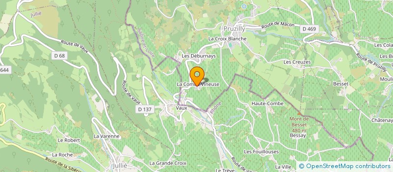 localisation de l'entreprise SCI DE LA COMBE VINEUSE  PRUZILLY