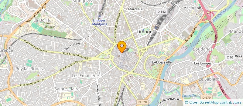 localisation de l'entreprise SCI DE LA COMEDIE à LIMOGES