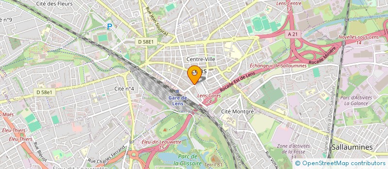 localisation de l'entreprise SCI DE LA CORETTE  LENS