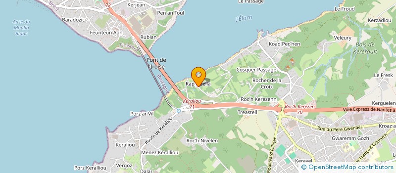 localisation de l'entreprise SCI DE LA CORNICHE  PLOUGASTEL-DAOULAS