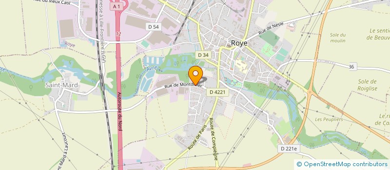 localisation de l'entreprise SCI DE LA COTE à ROYE