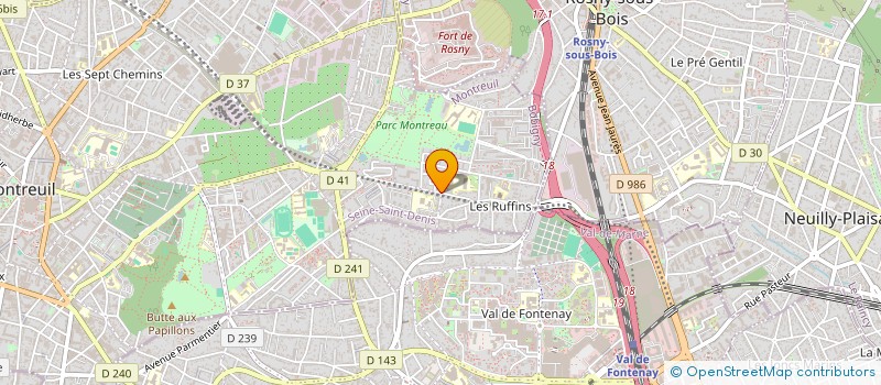 localisation de l'entreprise SCI DE LA COTE à MONTREUIL