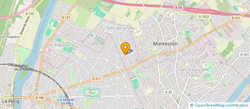 localisation de l'entreprise SCI DE LA COTE  CHATOU