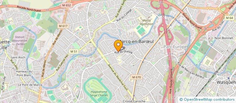 localisation de l'entreprise SCI DE LA COTE à MARCQ-EN-BARŒUL