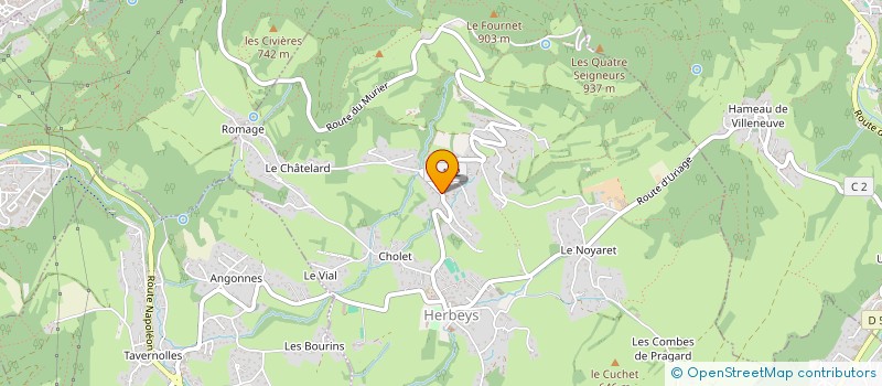 localisation de l'entreprise SCI DE LA COTE A HERBEYS  HERBEYS