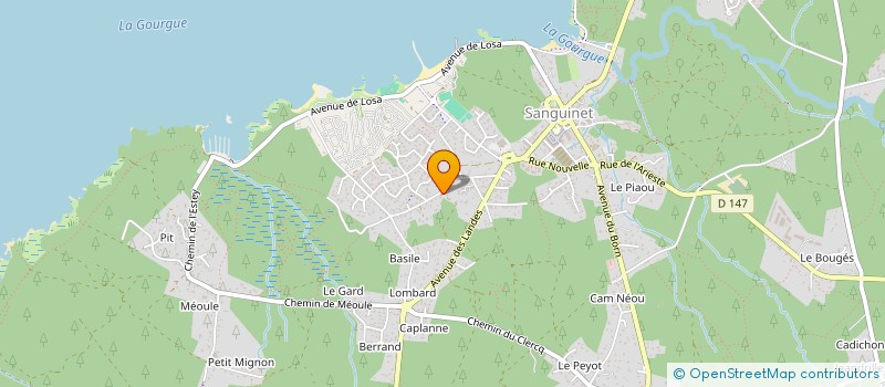 localisation de l'entreprise SCI DE LA COTE D ARGENT  SANGUINET