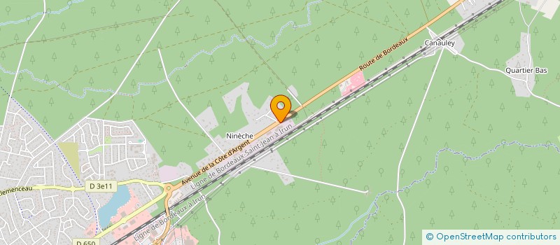 localisation de l'entreprise SCI DE LA COTE D'ARGENT  BELIN-BELIET