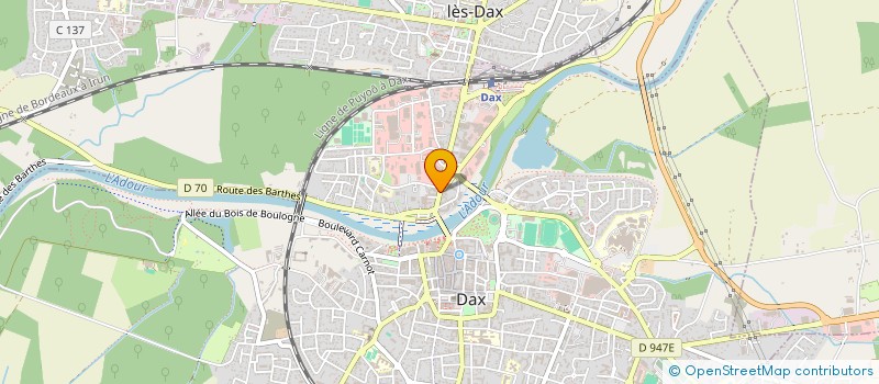 localisation de l'entreprise SCI DE LA COTE D'ARGENT à DAX