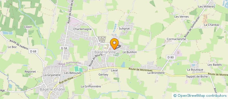 localisation de l'entreprise SCI DE LA COTE OUEST  BAGE-DOMMARTIN