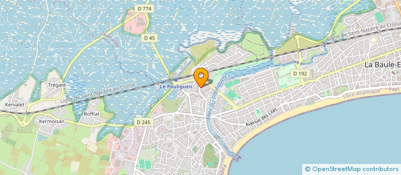 localisation de l'entreprise SCI DE LA COTE SAUVAGE  LE POULIGUEN