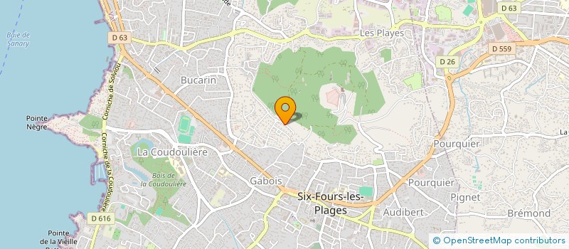 localisation de l'entreprise SCI DE LA COUDOU à SIX-FOURS-LES-PLAGES