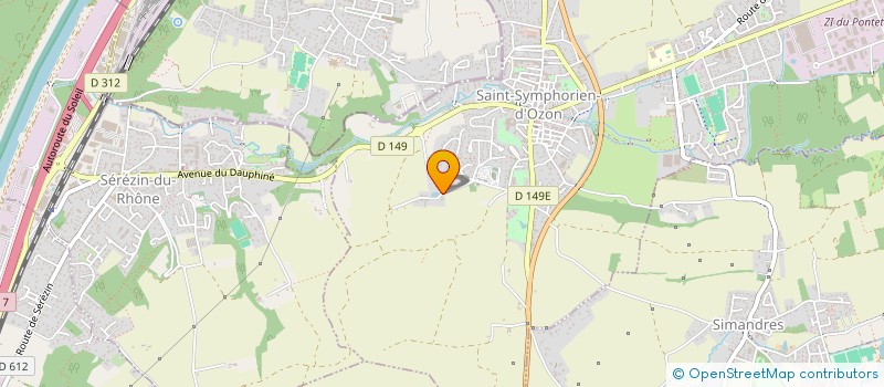 localisation de l'entreprise SCI DE LA COUPIERE  SAINT-SYMPHORIEN-D'OZON