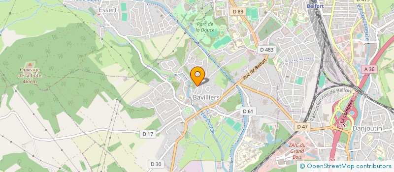 localisation de l'entreprise SCI DE LA COURSIERE à BAVILLIERS