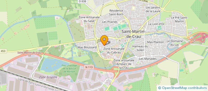 localisation de l'entreprise SCI DE LA CRAU à SAINT-MARTIN-DE-CRAU