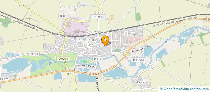 localisation de l'entreprise SCI DE LA CROIX BADIN à COURVILLE-SUR-EURE