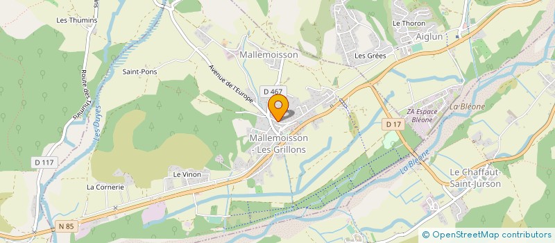 localisation de l'entreprise SCI DE LA CROIX BLANCHE  MALLEMOISSON