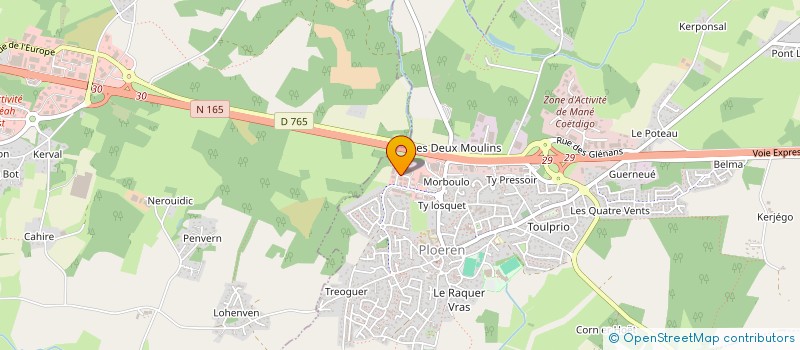 localisation de l'entreprise SCI DE LA CROIX CORDIER  PLOEREN