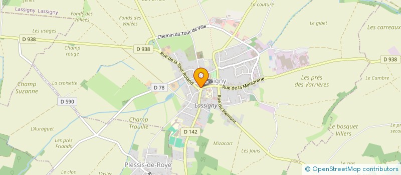 localisation de l'entreprise SCI DE LA CROIX D'OR  LASSIGNY