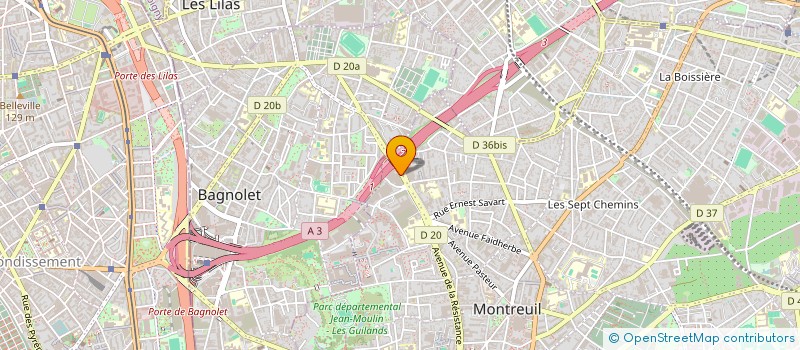 localisation de l'entreprise SCI DE LA CROIX DE CHAVAUX à MONTREUIL