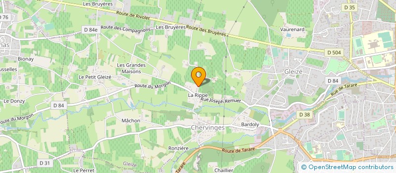 localisation de l'entreprise SCI DE LA CROIX DE LA RIPPE  GLEIZE