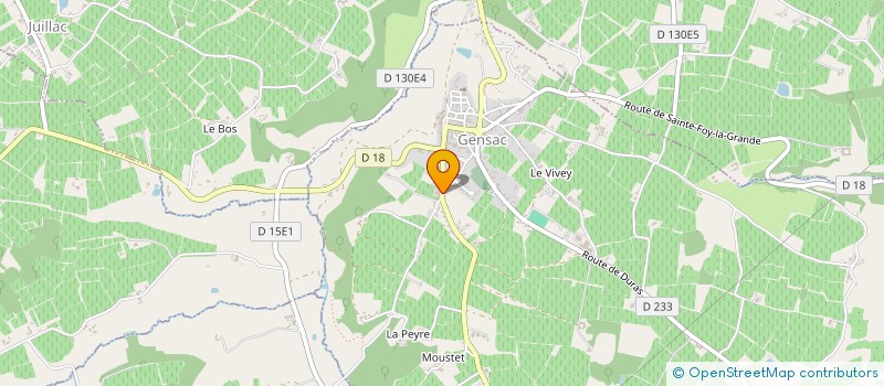 localisation de l'entreprise SCI DE LA CROIX DE SAQUEBOUILLE  GENSAC