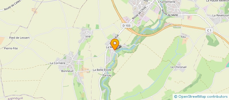 localisation de l'entreprise SCI DE LA CROIX PILLET  AIGONDIGNE