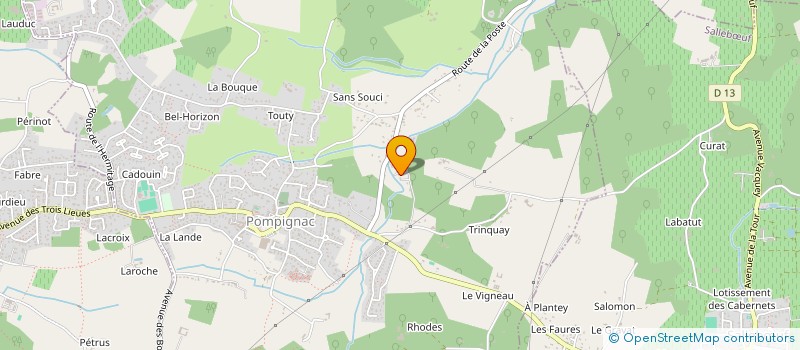 localisation de l'entreprise SCI DE LA CURE  POMPIGNAC