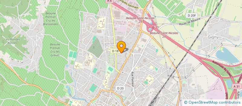 localisation de l'entreprise SCI DE LA CUVERIE à BEAUNE