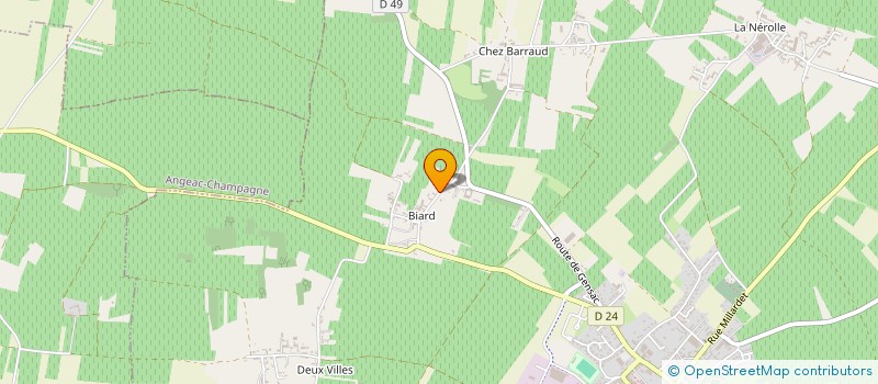 localisation de l'entreprise SCI DE LA DAME BLANCHE  SEGONZAC