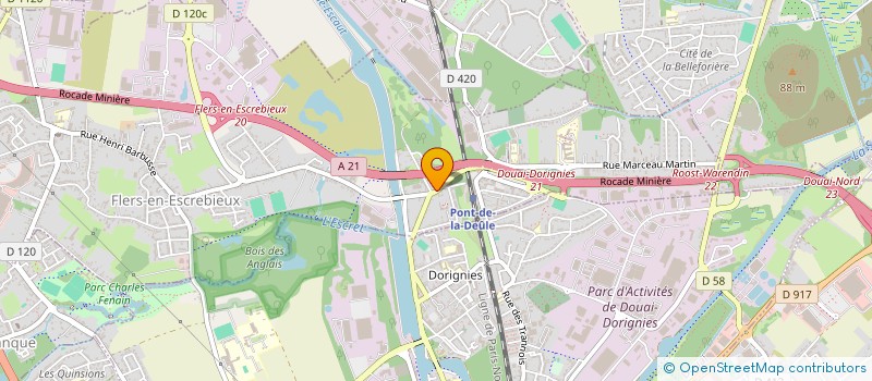 localisation de l'entreprise SCI DE LA DEULE 2  FLERS-EN-ESCREBIEUX