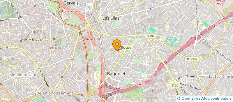 localisation de l'entreprise SCI DE LA DHUYS à BAGNOLET