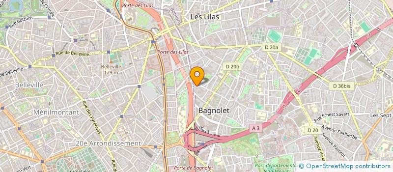localisation de l'entreprise SCI DE LA DHUYS  BAGNOLET