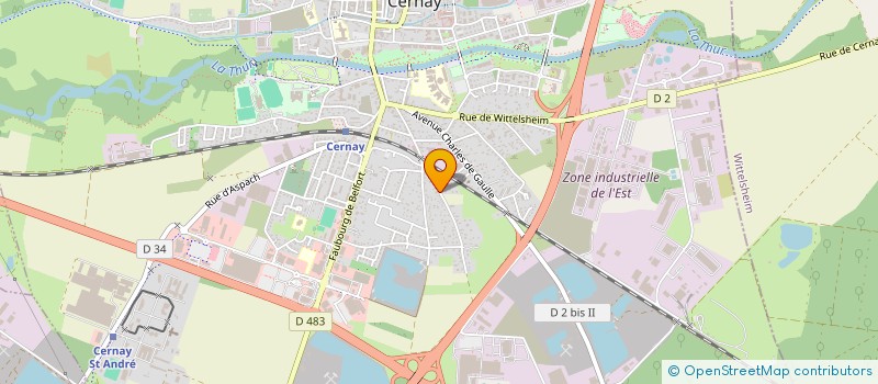 localisation de l'entreprise SCI DE LA DOUANE  CERNAY