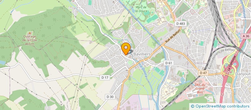 localisation de l'entreprise SCI DE LA DOUCE à BAVILLIERS