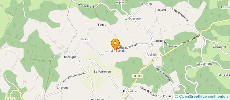 localisation de l'entreprise SCI DE LA FERAUDIE  BALADOU