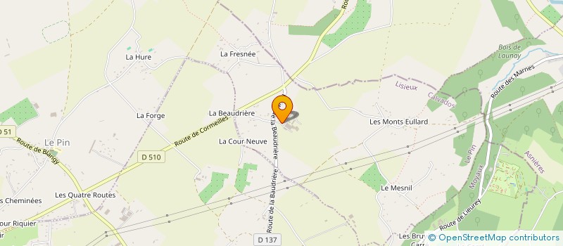 localisation de l'entreprise SCI  DE LA FERME DE BELLEMARE  OUILLY-DU-HOULEY