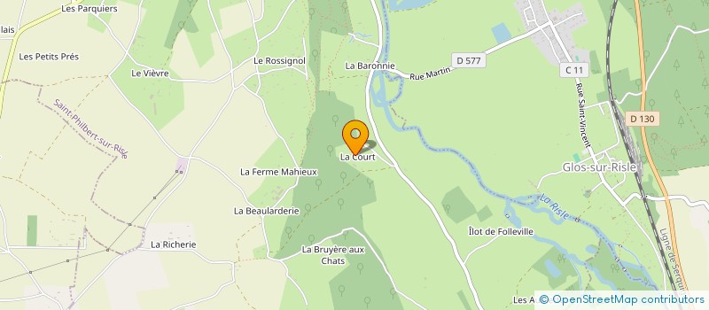 localisation de l'entreprise SCI DE LA FERME DE LA COURT  SAINT-PHILBERT-SUR-RISLE