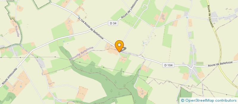 localisation de l'entreprise SCI DE LA FEVRERIE  ALLOUVILLE-BELLEFOSSE
