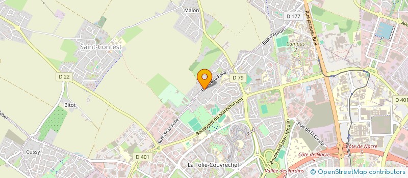 localisation de l'entreprise SCI DE LA FOLIE à CAEN