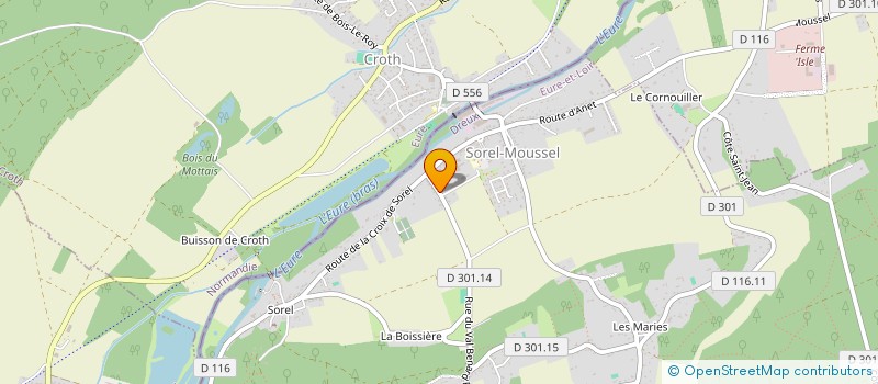 localisation de l'entreprise SCI DE LA FOLIE à SOREL-MOUSSEL