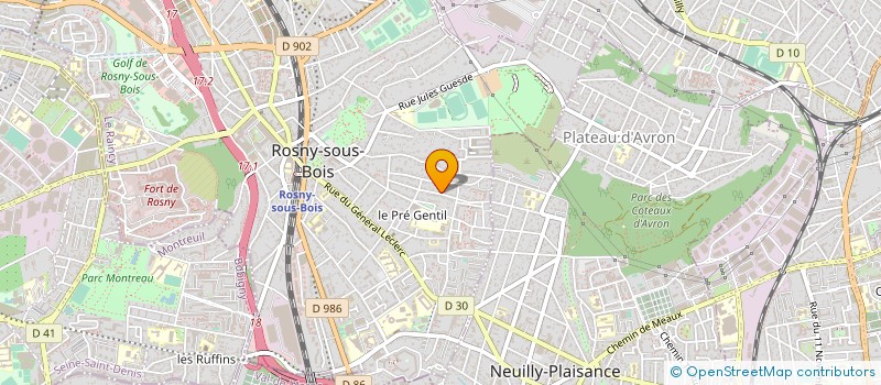 localisation de l'entreprise SCI DE LA FONT AUX CAILLES à ROSNY-SOUS-BOIS