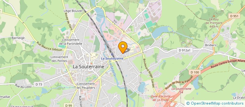 localisation de l'entreprise SCI DE LA FONT AUX MOINES  LA SOUTERRAINE