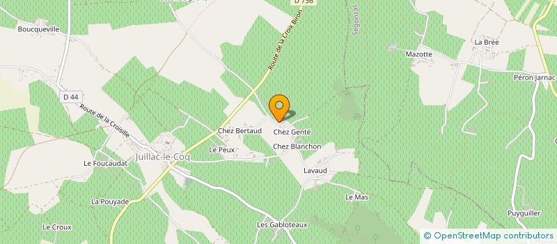 localisation de l'entreprise SCI DE LA FONT DU PEU à JUILLAC-LE-COQ
