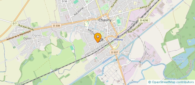 localisation de l'entreprise SCI DE LA FONTAINE à CHAUNY