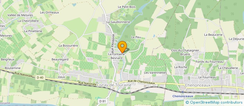 localisation de l'entreprise SCI DE LA FONTAINE BESNARD  CIVRAY-DE-TOURAINE