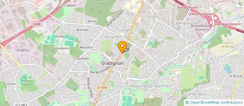 localisation de l'entreprise SCI DE LA FONTAINE BONIE à GRADIGNAN