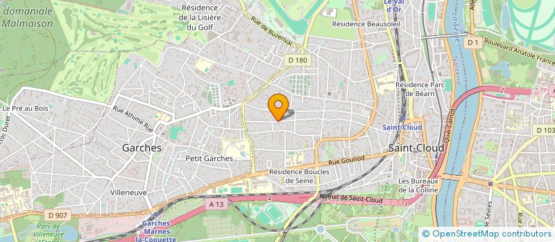 localisation de l'entreprise SCI DE LA FORET à SAINT-CLOUD