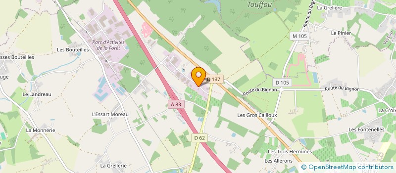 localisation de l'entreprise SCI DE LA FORET BONTEMPS  LE BIGNON